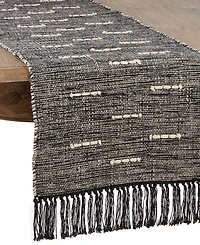 Saro Lifestyle Table Runner with Dashed Stitch Design, 54" x 16"