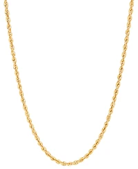 Lightweight Rope Link 16" Chain Necklace in 14k Gold (2-1/2mm)