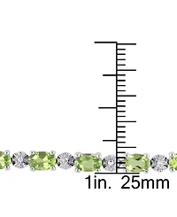 Garnet (9-7/8 ct. t.w.) & Diamond Accent Link Bracelet in Sterling Silver (Also in Peridot)