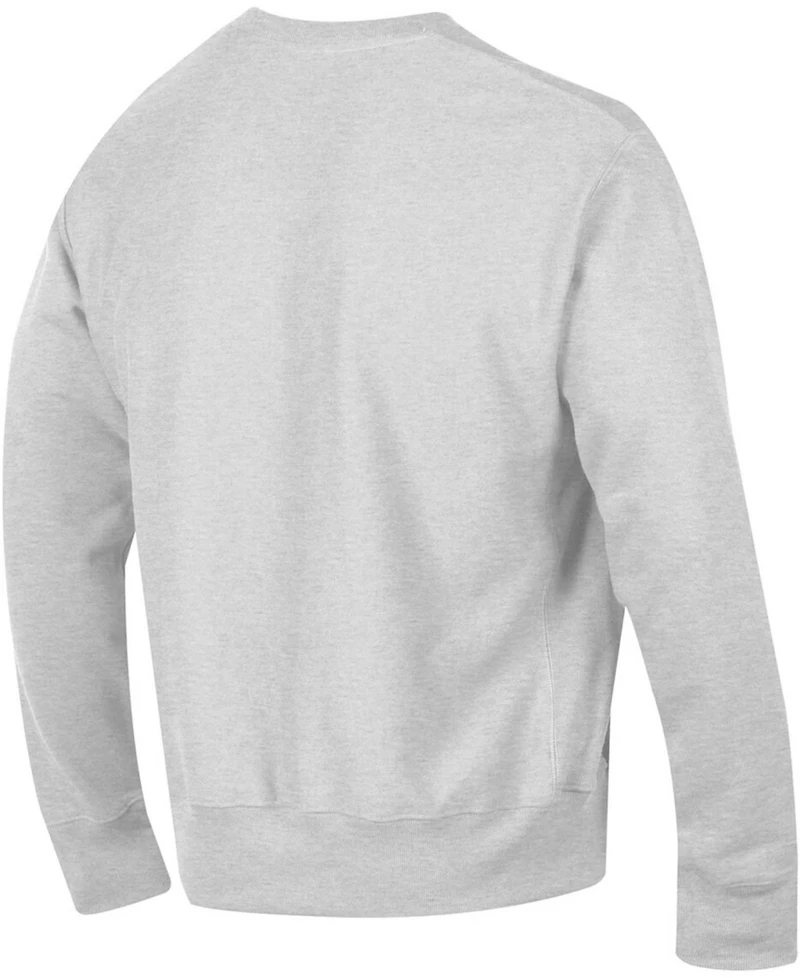 Men's Gray Pitt Panthers Arch Over Logo Reverse Weave Pullover Sweatshirt