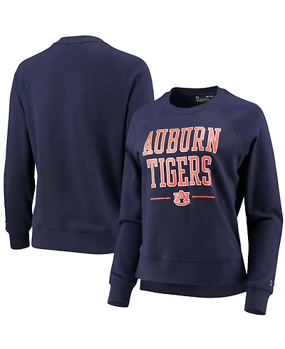 Women's Navy Auburn Tigers All Day Fleece Raglan Pullover Sweatshirt