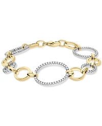 Wrapped in Love Diamond Oval Link Bracelet (1 ct. t.w.) in 14k Gold-Plated Sterling Silver, Created for Macy's