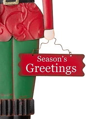 Glitzhome Metal Nutcracker Yard Stake or Standing Decor or Wall Decor, 36"