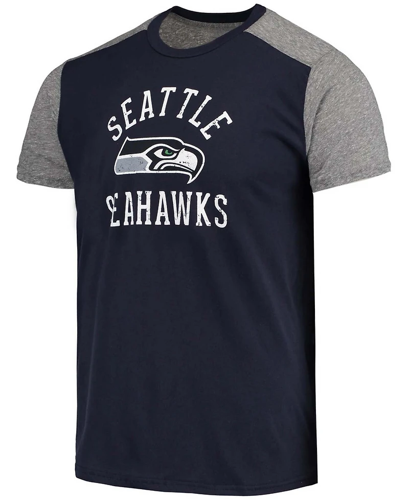Men's College Navy, Gray Seattle Seahawks Field Goal Slub T-shirt