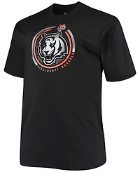 Men's Big and Tall Black Cincinnati Bengals Color Pop T-shirt