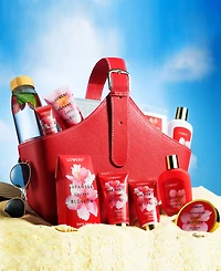 Lovery Body Care Gift Set, Japanese Cherry Blossom Home Spa Tote Bag Gift Set, 25 Piece