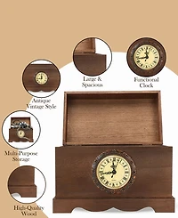 Lovery Vintage-like Clock Box Body Care Gift Set, Coconut Relaxing Home Spa Set, 13 Piece