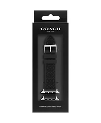 Coach Black Silicone Strap 42/44/45mm Apple Watch Band