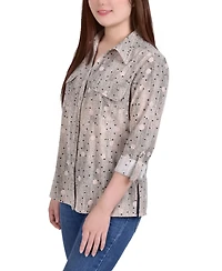 Women's 3/4 Roll Tab Shirt with Pockets