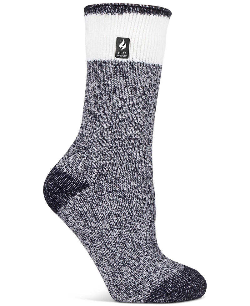 Heat Holders Women's Lite Willow Block Twist Crew Socks