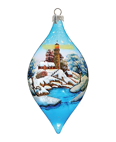 G.DeBrekht Lighthouse Glass Ornament Holiday Splendor