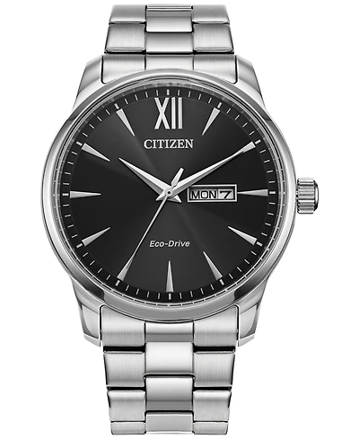 Citizen Men's Eco Drive Classic Stainless Steel Bracelet Watch 42mm, Created for Macy's