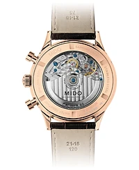 Mido Men's Swiss Automatic Chronograph Multifort Leather Strap Watch 42mm