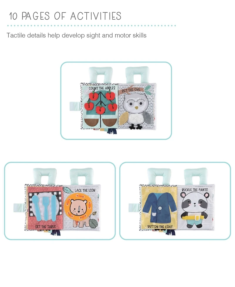 The Peanutshell Soft Cloth Busy Book for Babies and Toddlers, Learning Activity Book