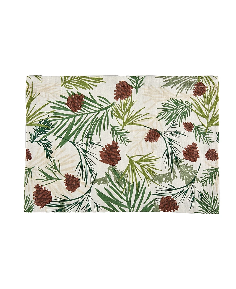 Pinecone Sprig Placemat Set, 4 Piece