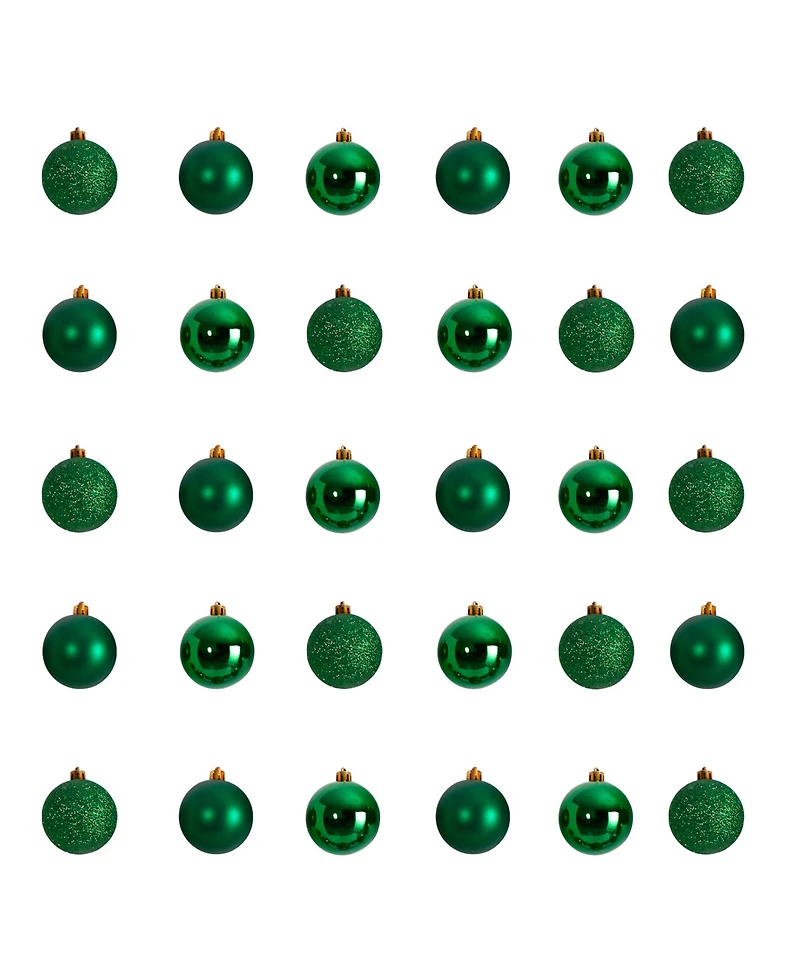 Holiday Christmas 30 Piece Shatterproof Ornament Set, 2.5"