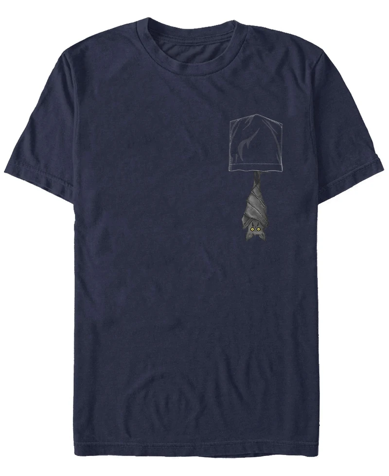 Men's Generic Additude Bat Faux Pocket Short Sleeve T-shirt