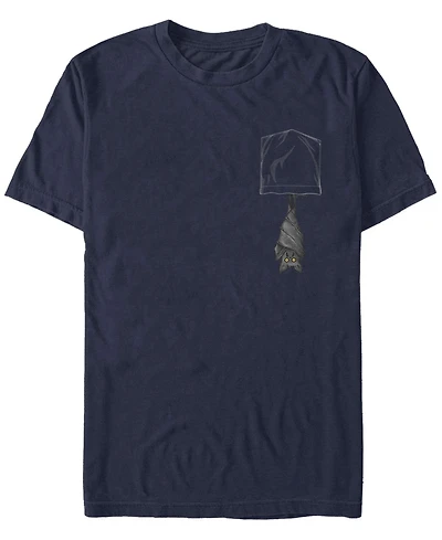 Men's Generic Additude Bat Faux Pocket Short Sleeve T-shirt