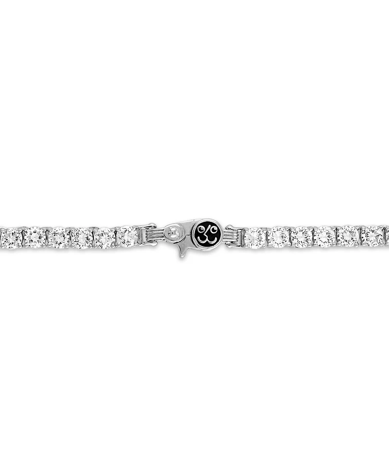 Esquire Men's Jewelry Cubic Zirconia (4mm) Tennis Necklace 22" (Also in Black Spinel), Created for Macy's