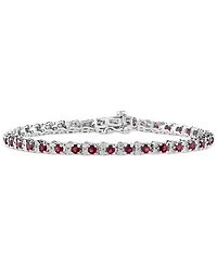 Effy Sapphire (3-7/8 ct. t.w) & Diamond (1/4 t.w.) Tennis Bracelet Sterling Silver (Also available Emerald and Ruby)