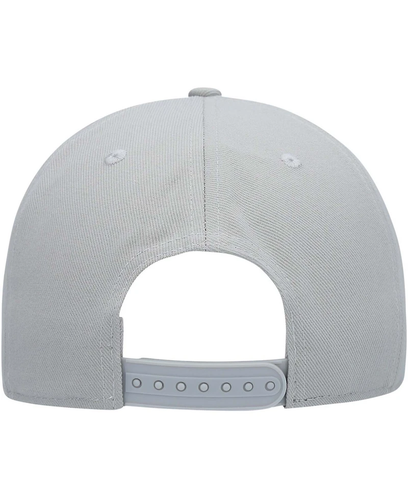 Men's Gray Seattle Kraken Wordmark Logo Snapback Hat