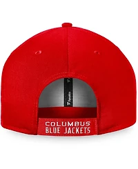 Men's Red Columbus Blue Jackets Core Adjustable Hat