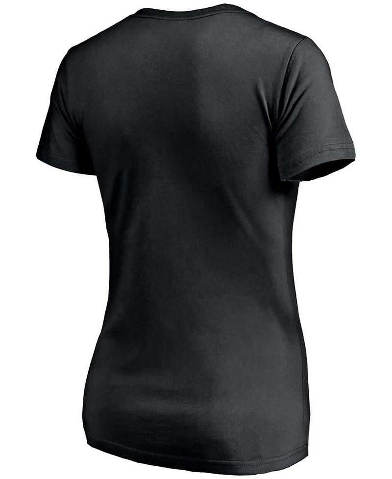 Women's Plus Size Black San Francisco Giants 2021 Postseason Locker Room V-Neck T-shirt