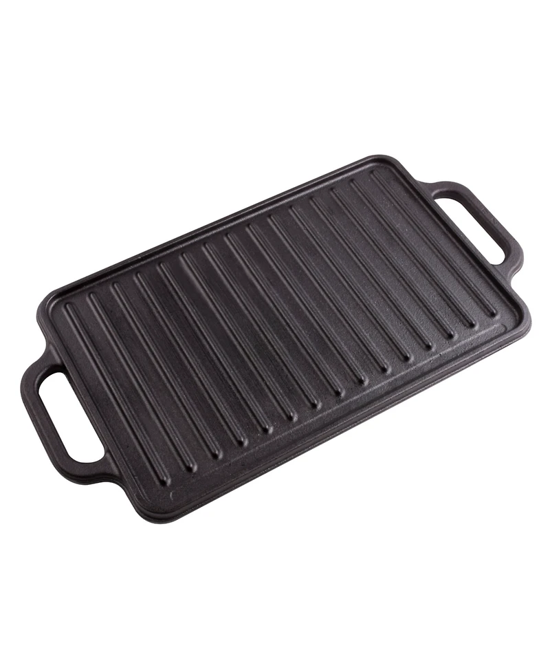 Victoria Rectangular 13" Cast Iron, Reversible Griddle Grill