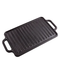 Victoria Rectangular 13" Cast Iron, Reversible Griddle Grill