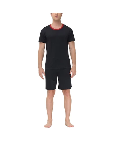 Ink+Ivy Men's Moisture-Wicking Crewneck T-Shirt & Shorts Pajama Set