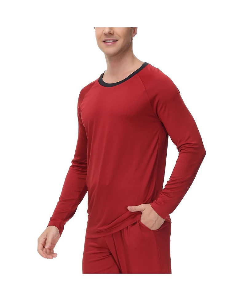 Ink+Ivy Men's Moisture-Wicking contrast Crewneck Lounge T-Shirt