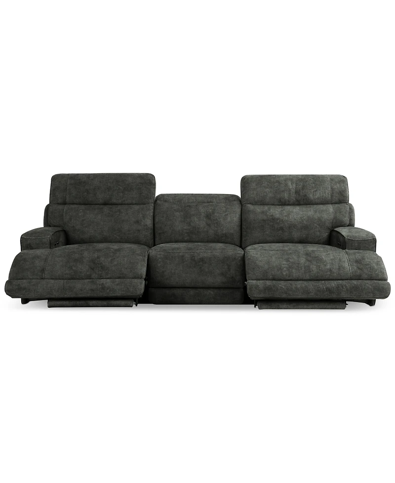 Sebaston -Pc. Fabric Sofa with 2 Power Motion Recliners