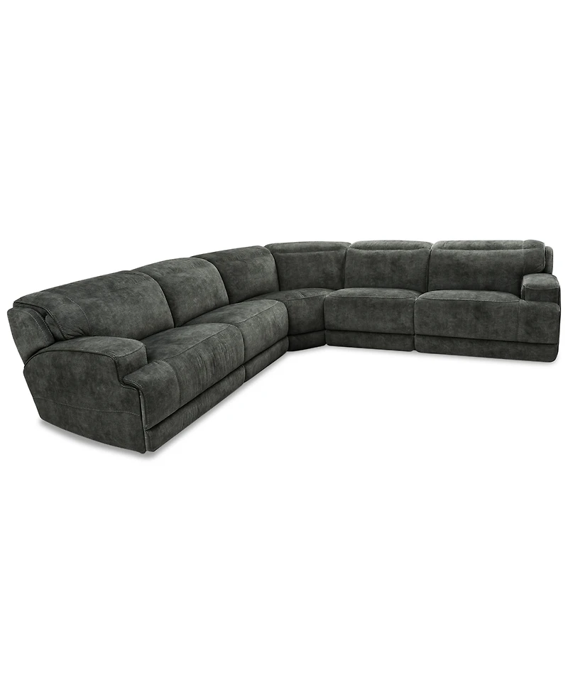 Sebaston -Pc. Fabric Sectional with Power Motion Recliners