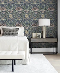 NextWall Morris Flower Peel and Stick Wallpaper