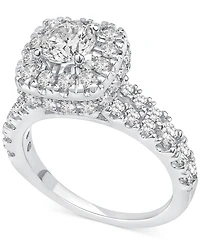 Diamond Halo Bridal Set (2-3/4 ct. t.w.) in 14k White Gold