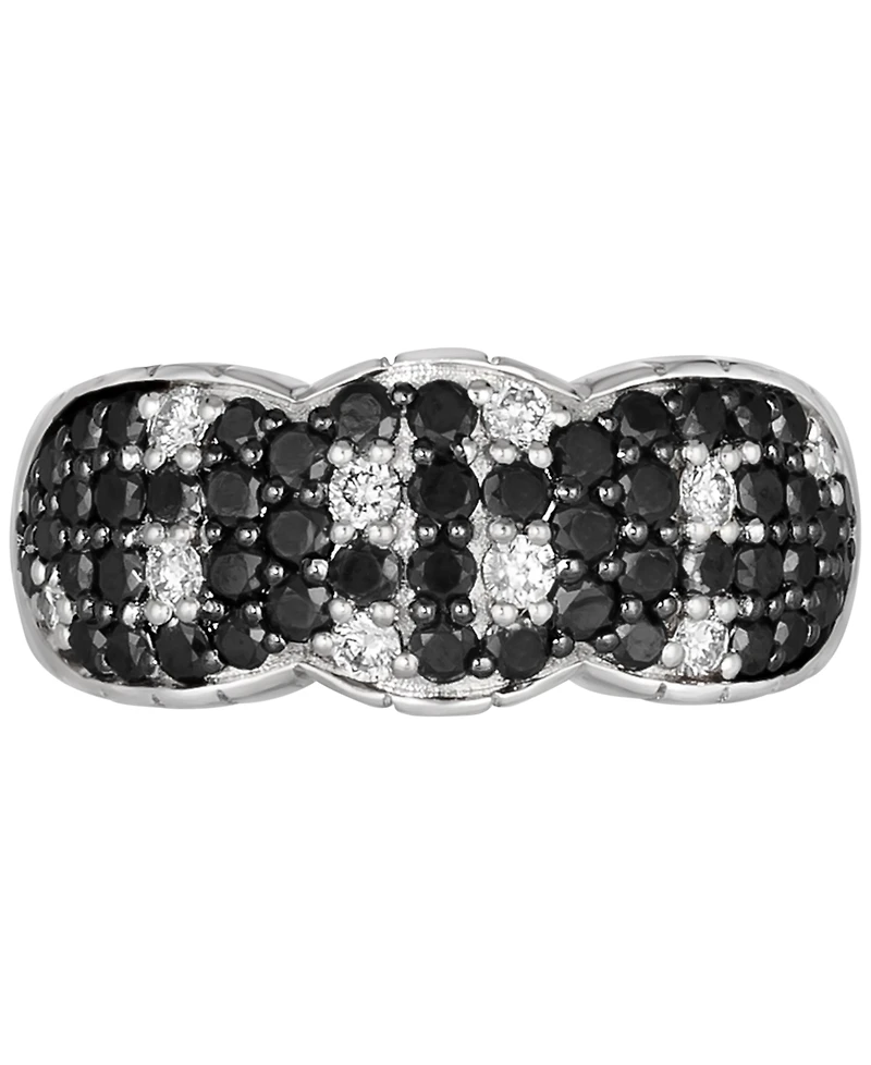 Le Vian Black Diamond (7/8 ct. t.w.) & Nude Diamond (1/5 ct. t.w.) Scattered-Look Cluster Ring in 14k White Gold