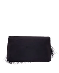 Women's Feather Flap Clutch