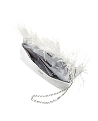 Women's Feather Flap Clutch