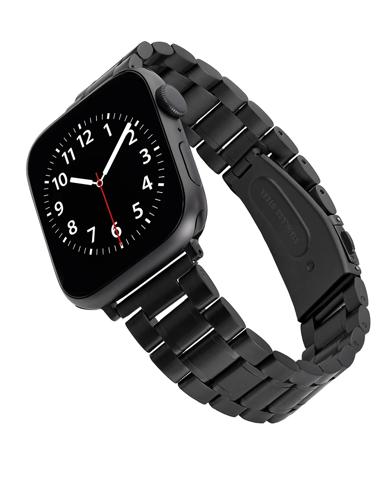 WITHit Black Stainless Steel Y-Link Bracelet designed for Apple Watch 42mm (Series 1-3 only) & 44/45/46/49mm (Ultra & Ultra 2)