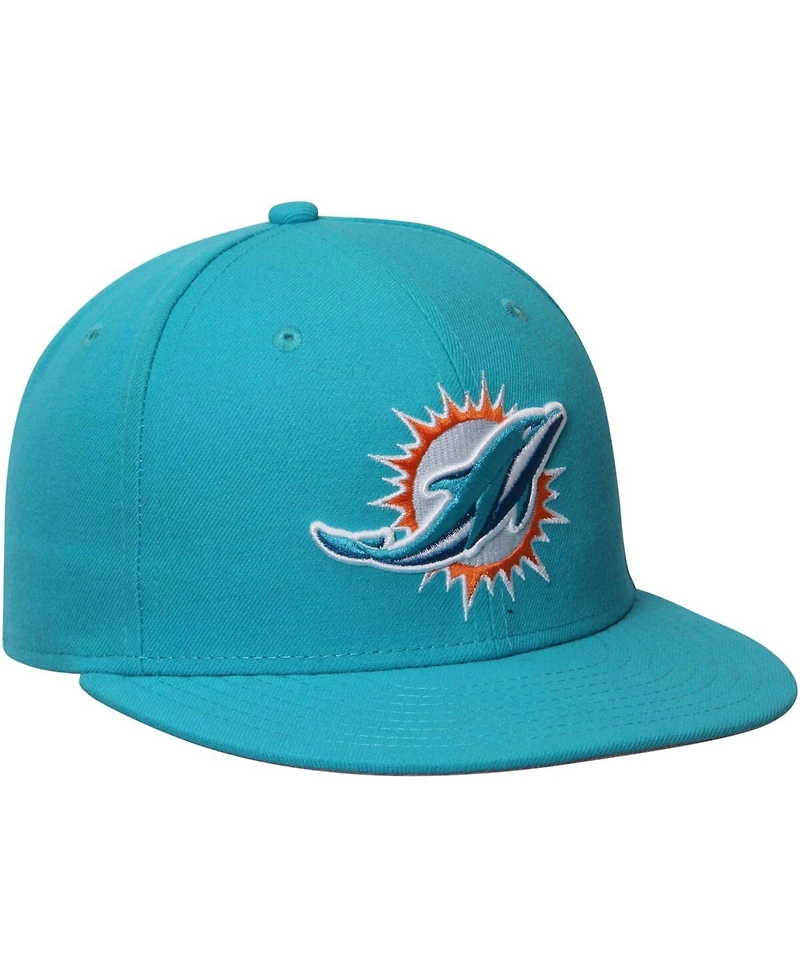 Men's Dolphins Aqua Nfl Omaha 59FIFTY Hat