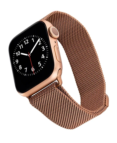 WITHit Rose Gold-Tone Stainless Steel Mesh Band designed for Apple Watch 42mm (Series 10) & 38/40/41mm