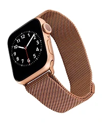 WITHit Rose Gold-Tone Stainless Steel Mesh Band designed for Apple Watch 42mm (Series 10) & 38/40/41mm