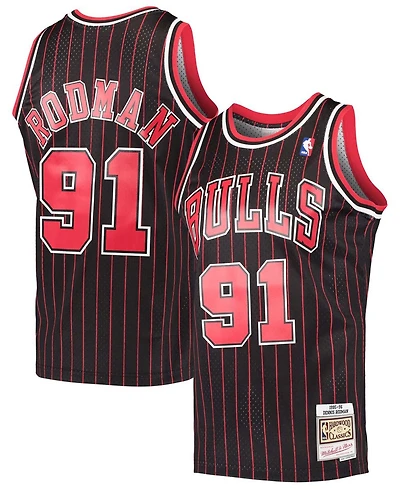 Men's Dennis Rodman Black Chicago Bulls Hardwood Classics Swingman Jersey