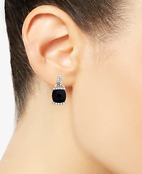 2-Pc. Set Onyx & Diamond (1/10 ct. tw.) Pendant Necklace & Matching Stud Earrings in Sterling Silver