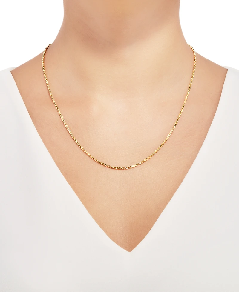 Rope Link 20" Chain Necklace in 14k Gold