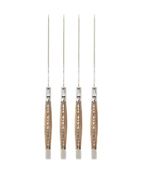French Home Laguiole Connoisseur Olivewood Handle Bbq Steak Knives, Set of 4
