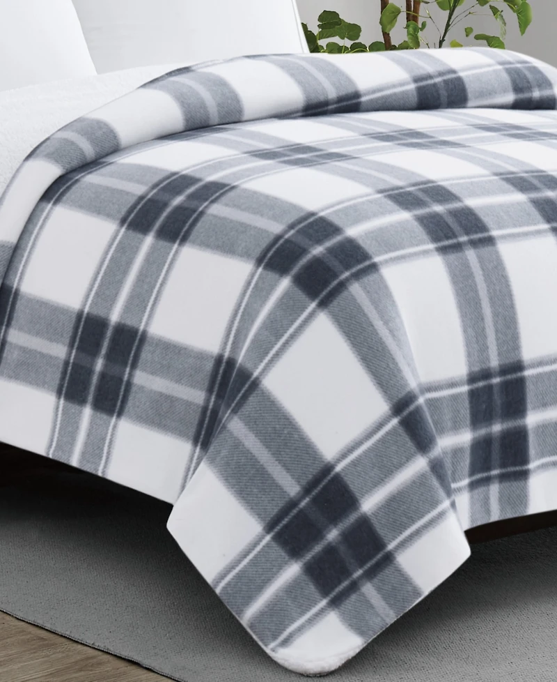Cannon Cozy Teddy Plaid Blanket, King