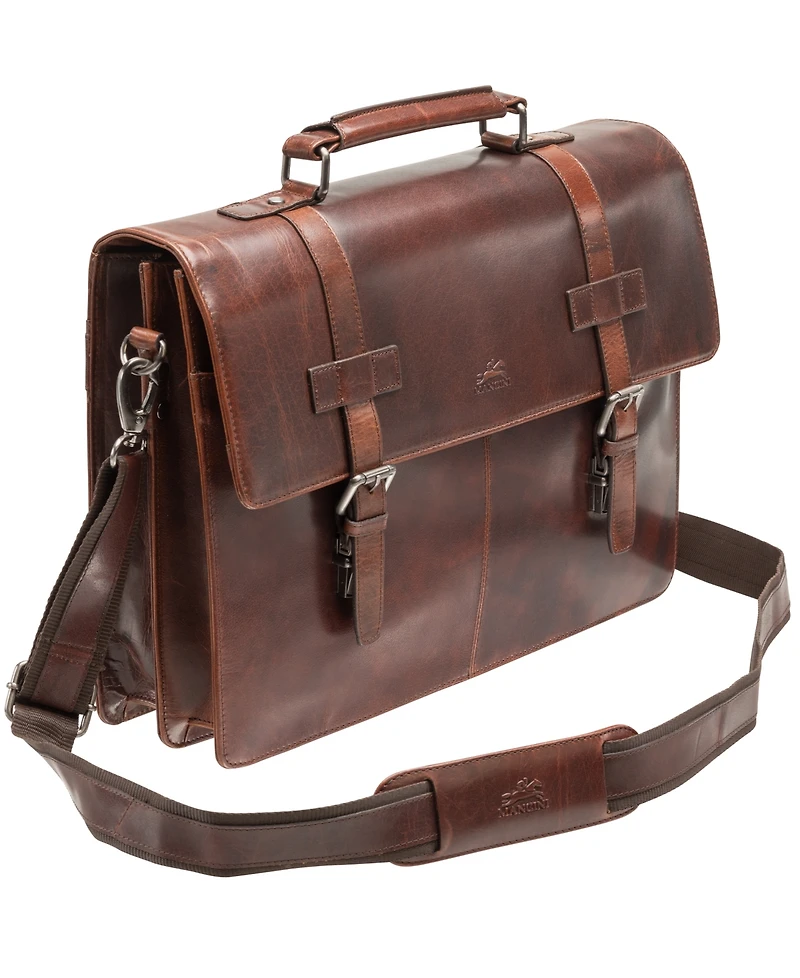 Men's Buffalo Collection Double Compartment 15.6" Laptop and Tablet Briefcase