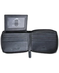 Men's Bellagio Collection Zippered Bifold Wallet with Removable Pass Case