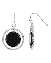 2028 Round Drop Earrings